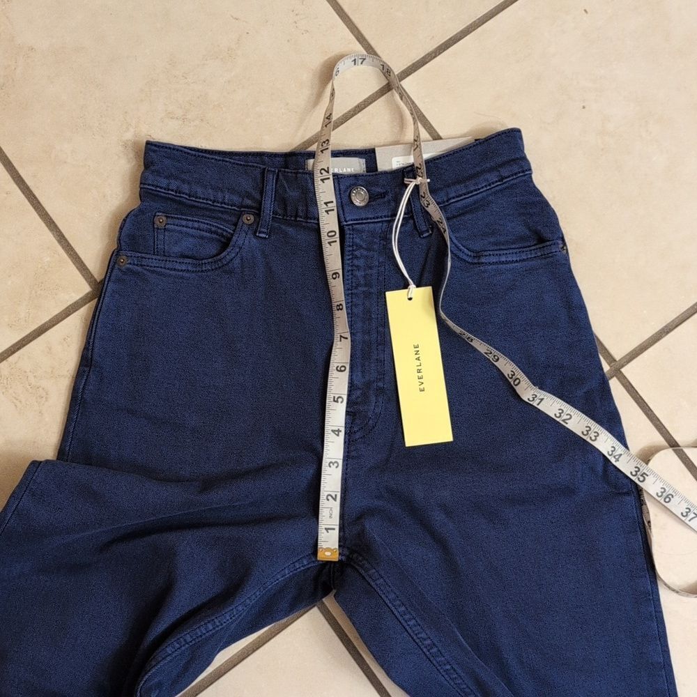 NWT Everlane The Way-high Jean Blue Denim Straight Leg Size 25 Tall - Picture 11 of 13